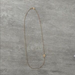 Zoe Lev Jewelry
14k Gold Asymmetric 1-Diamond Hamsa Necklace